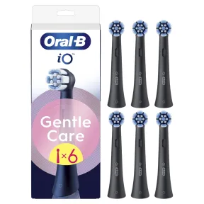 Cabezales Oral-B iO para Encías Sensibles, Pack de 6 Negros