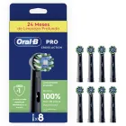Cabezales de Recambio Originales Oral-B Pro, 8 unidades negras