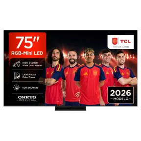 TCL 75" 4K Smart TV HDR 2000 nits, Dolby Vision y Atmos