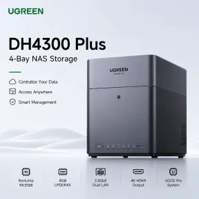 NAS UGREEN DH4300 Plus 4 bahías, HDMI 4K y Doble 2,5GbE