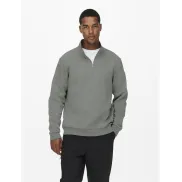 Sudadera Hombre Only & Sons Onsceres con Media Cremallera