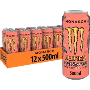 Paquete de 12 Latas de 500ml de Monster Energy Juiced Monarch