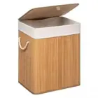 Cesto de Ropa Sucia de Bambú Cuadros 60L Factory