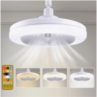 Ventilador de techo LED, 3 velocidades y enchufe E26/E27