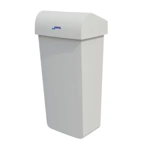 Papelera sostenible Jofel ALR33000 de 40L en blanco mate