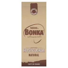 Café natural en grano tostado Bonka, 1 kg para hostelería