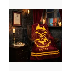 Manta Harry Potter Hogwarts 130x160cm – Escudo Dorado
