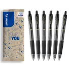 Bolígrafos Roller G2 Plus - Caja de 6 Pilotos de Tinta Gel