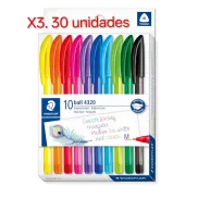 Bolígrafos STAEDTLER multicolor 4320 M - pack de 30 unidades.