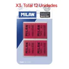 Goma de borrar Milan Nata 624 - Blister de 4 unidades (X3)