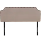 Cabecero tapizado beige con patas negras 160x57cm