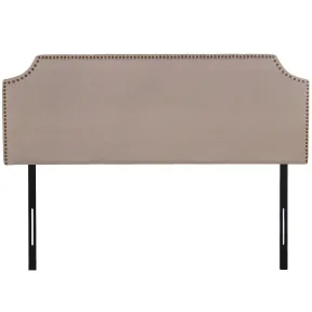 Cabecero tapizado beige con patas negras 160x57cm