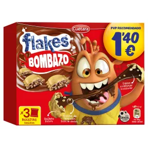 Flakes Bombazo Cuétara, 105g de sabor y crujido.