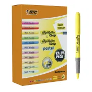 Pack de 24 Subrayadores BIC de Punta Biselada y Colores Vivos