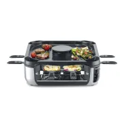 Raclette Severin 2379 negra con pantalla digital y acero