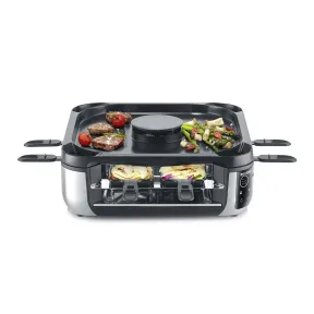 Raclette Severin 2379 negra con pantalla digital y acero