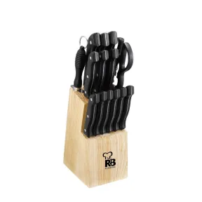Set de 15 cuchillos y accesorios Renberg Tenesse en madera