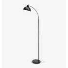 Lámpara HUGO negra de pie 154 cm | Minimalismo moderno