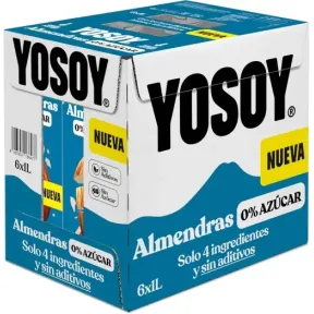 Yosoy Bebida Vegetal de Almendras 1L x 6 Uds 0%