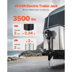Gato Eléctrico para Remolque 7 Pines - Carga 1588 kg