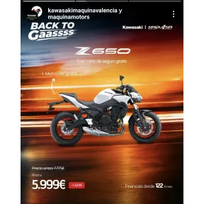 Kawasaki Z650 2026: Ideal para el carnet A2