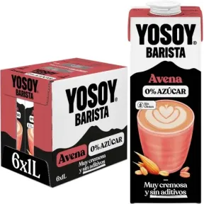 Bebida Vegetal de Avena Barista YOSOY 6x 1L Sin Azúcar