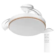 Ventilador silencioso de techo LED con mando y 8 velocidades