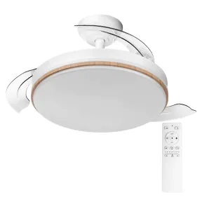 Ventilador silencioso de techo LED con mando y 8 velocidades