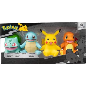 Figuras de Vinilo Pokémon - Pack de 4 (Pikachu, Bulbasaur, Squirtle, Charmander)