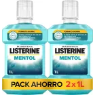 Enjuague Bucal Listerine Mentol con Flúor, 1 L, 2 uds