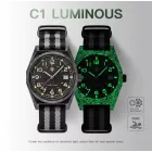 Reloj de Hombre 39 mm en Fibra de Carbono, Resistente al Agua