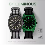 Reloj de Hombre 39 mm en Fibra de Carbono, Resistente al Agua