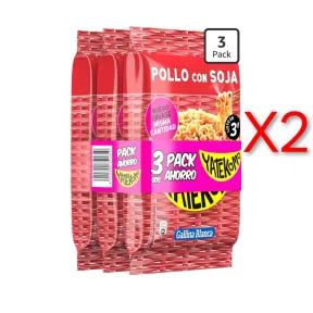 Pack de 3 unidades Yatekomo Pollo Soja Gallina Blanca