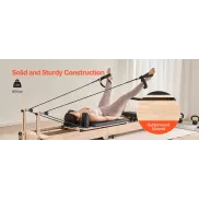 Reformador de Pilates Plegable con Resistencia y Caja