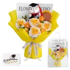 Ramo de ganchillo flores 38x20cm
