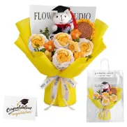 Ramo de ganchillo flores 38x20cm