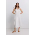 Vestido crochet midi con tirantes