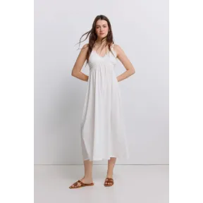 Vestido crochet midi con tirantes