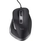 Ratón Óptico Ergonómico Negro Fyda Eco USB 5000DPI Diestro