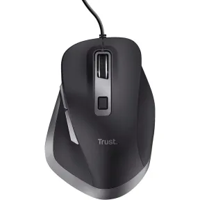 Ratón Óptico Ergonómico Negro Fyda Eco USB 5000DPI Diestro