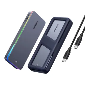 Carcasa RGB para SSD NVMe/SATA M.2 20Gbps UGREEN