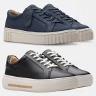 Zapatillas de mujer con plataforma de piel - CLARKS
