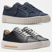 Zapatillas de mujer con plataforma de piel - CLARKS