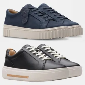 Zapatillas de mujer con plataforma de piel - CLARKS
