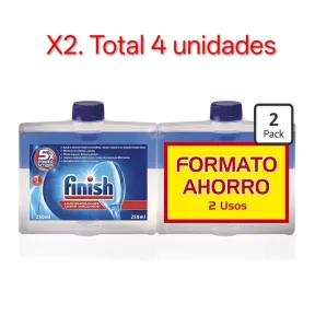 Limpiamáquinas Finish líquido lavavajillas - 4 unidades 250ml.