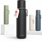 Botella Térmica de Acero Inoxidable 1000ml con Taza y Correa