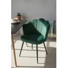 Silla Terciopelo Blume con Patas Negras