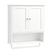 Mueble Colgante para Baño Rústico con Barra para Toallas
