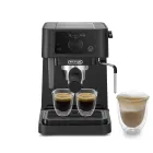 Cafetera Manual De'Longhi Stilosa con Espumador Negro
