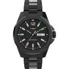 Reloj de acero inoxidable negro Timex Trend 44 mm